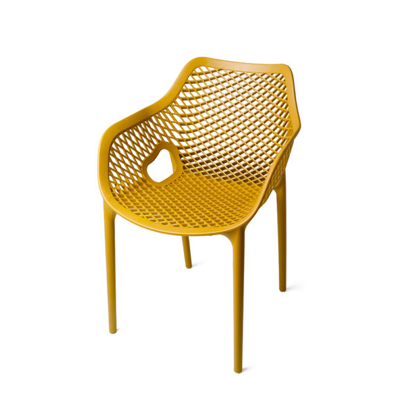 Simple Plastic Yellow Garden Chair