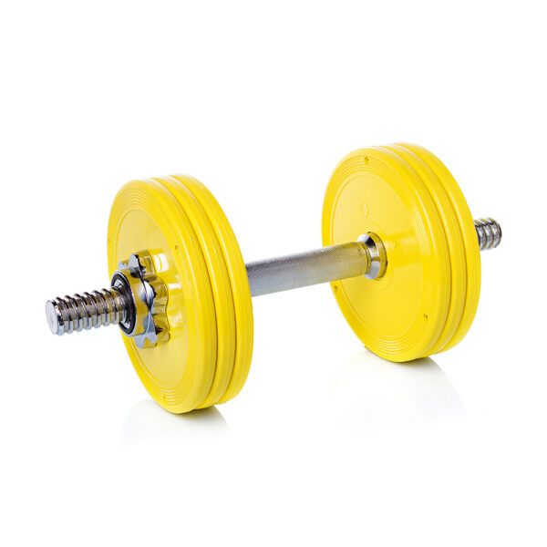 Basic Yellow Steel Dumbbell Set