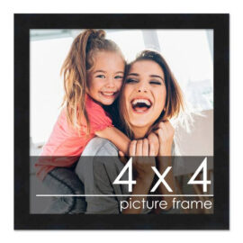 4X4 Photo Frame with Glass – Black