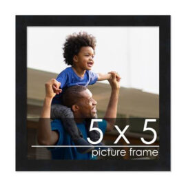 5X5 Photo Frame with Glass – Black