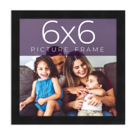 6X6 Photo Frame with Glass – Black