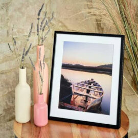 8X10 Photo Frame with Glass – Black