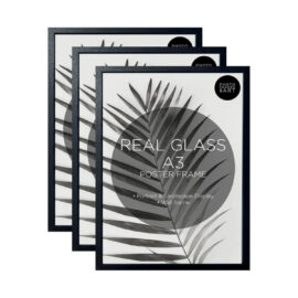 A3 Photo Frame with Glass – Black